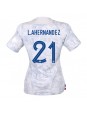 Frankrike Lucas Hernandez #21 Replika Borta Kläder Dam VM 2022 Kortärmad